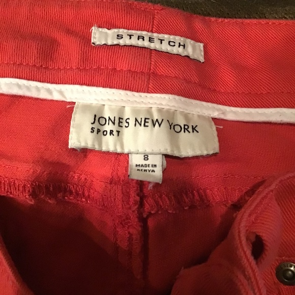 💚3/$25 Jones New York stretch size 8 deep orange jeans - Picture 13 of 14